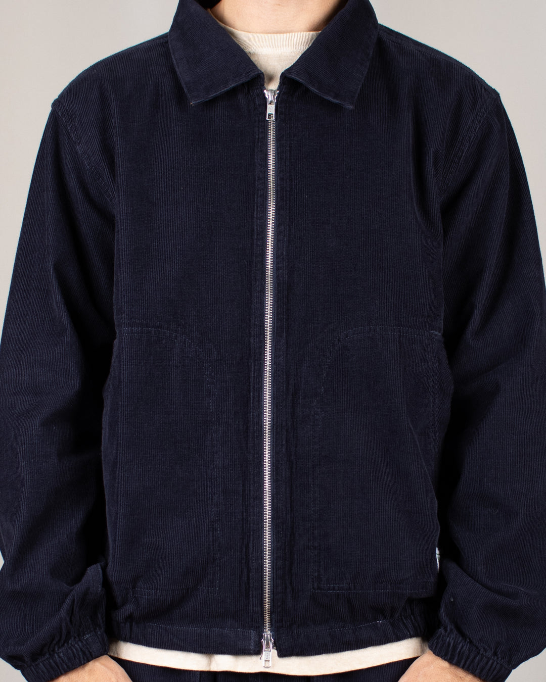 Fine Cord Work Jacket Navy