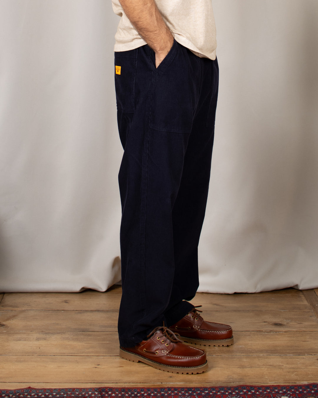 Fine Cord Chef Pants Navy