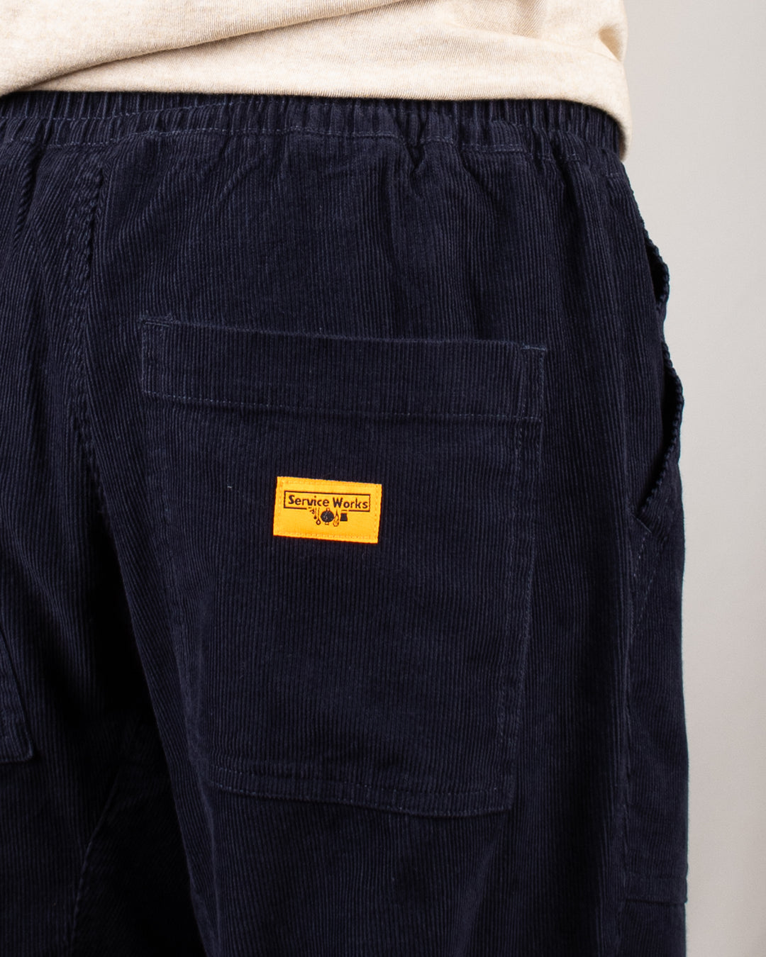 Fine Cord Chef Pants Navy