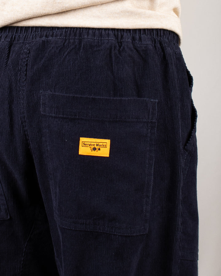 Fine Cord Chef Pants Navy