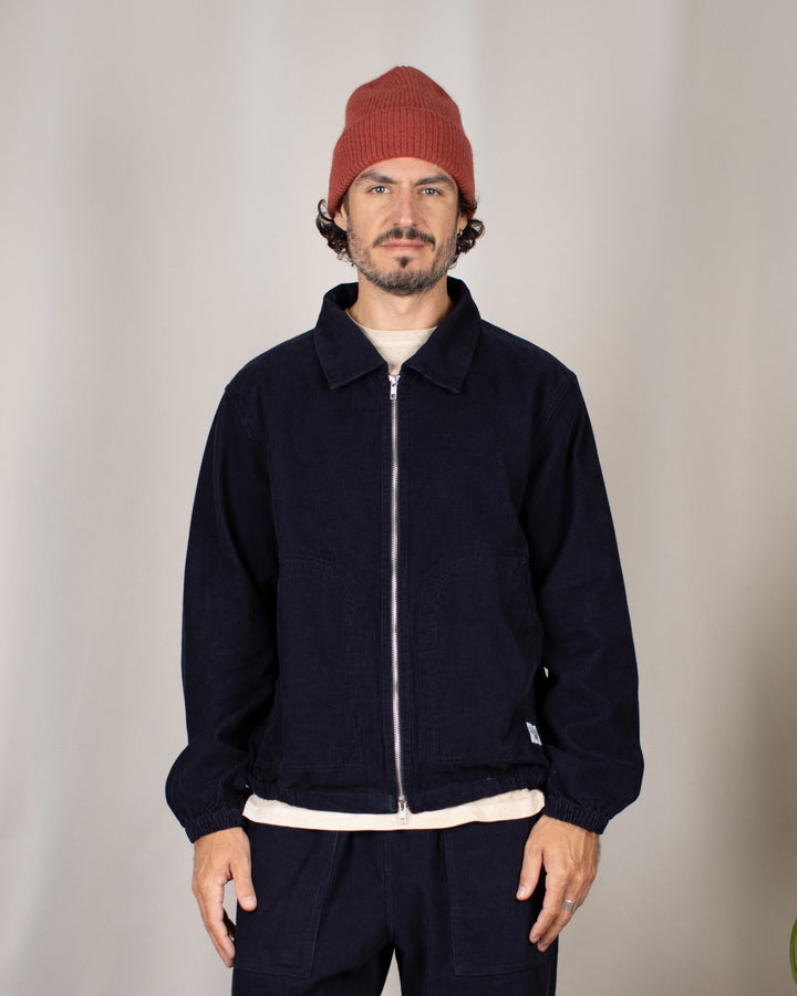 Fine Cord Work Jacket Navy