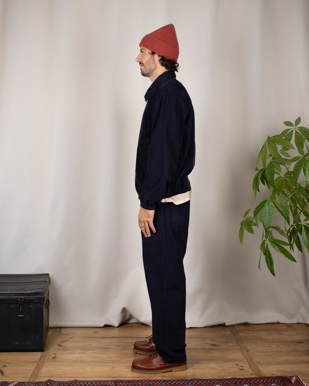 Fine Cord Chef Pants Navy