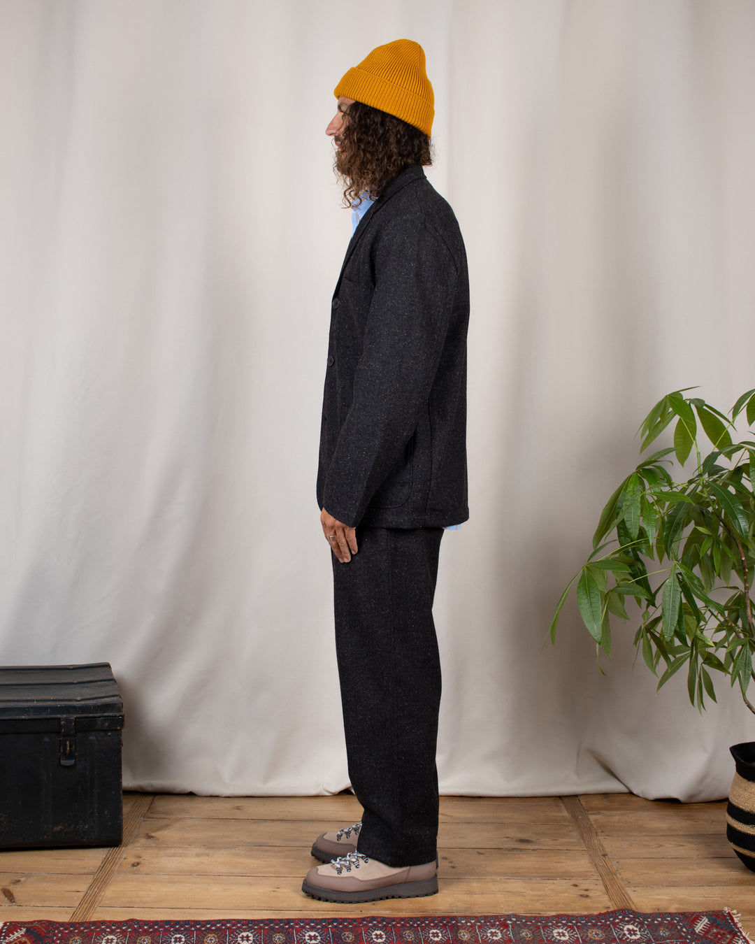 Oxford Pant Salt N Pepper Tweed Black