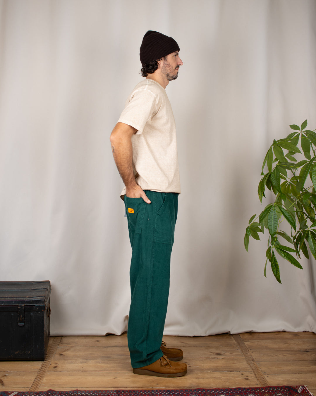Fine Cord Chef Pants Green