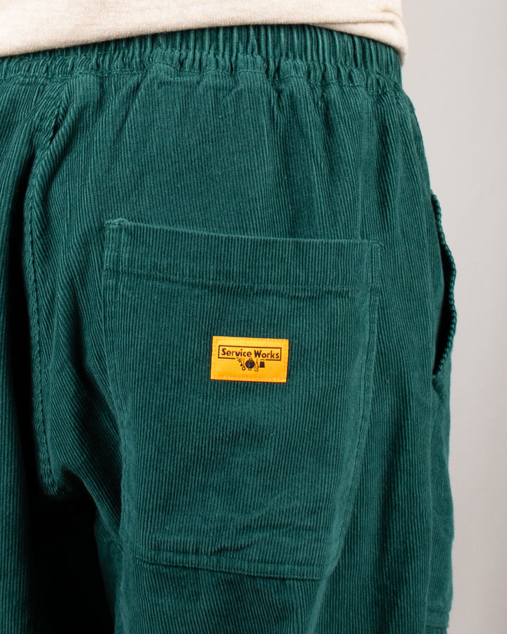 Fine Cord Chef Pants Green