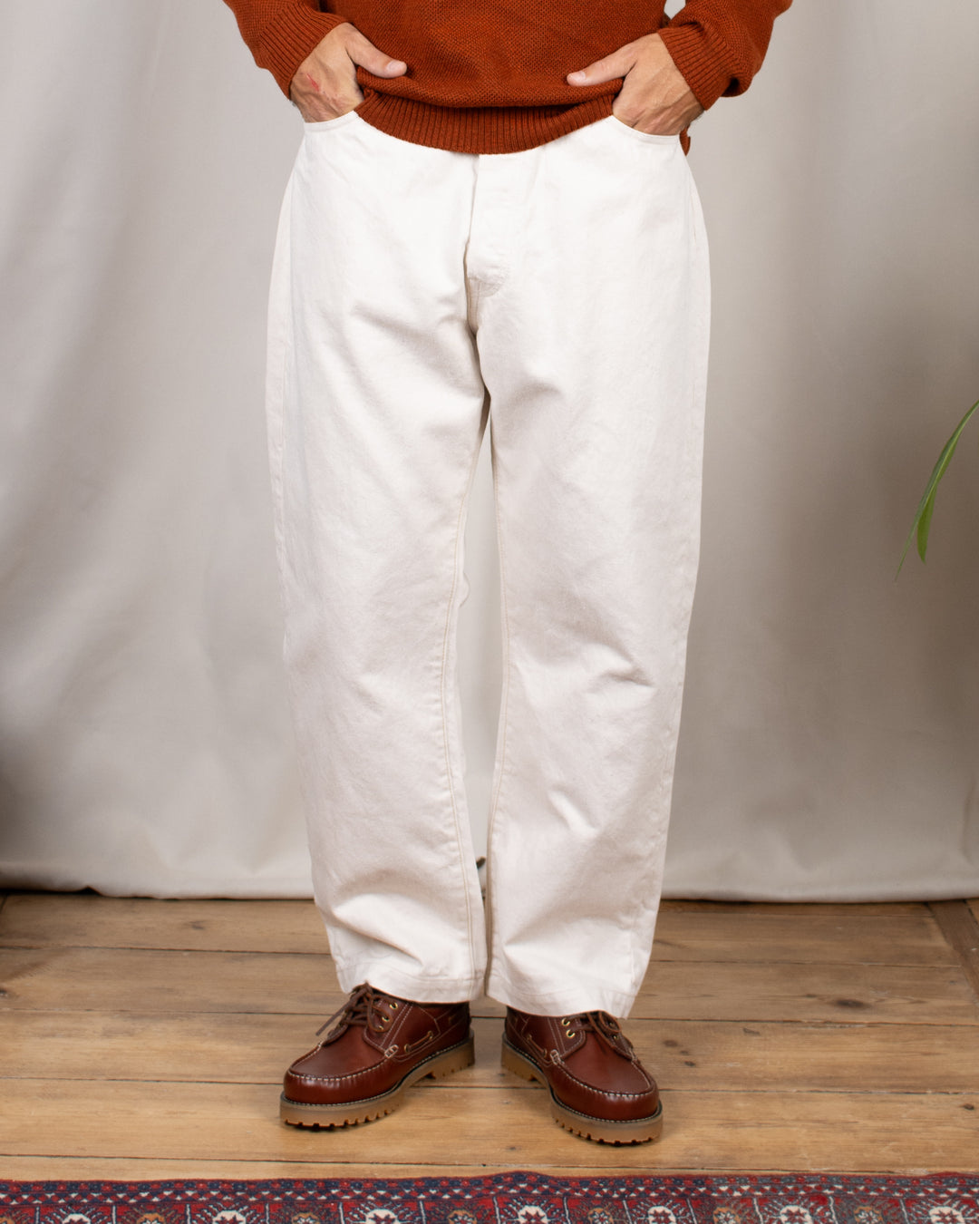 Jean 25001 Loose Straight Ecru Washi Denim