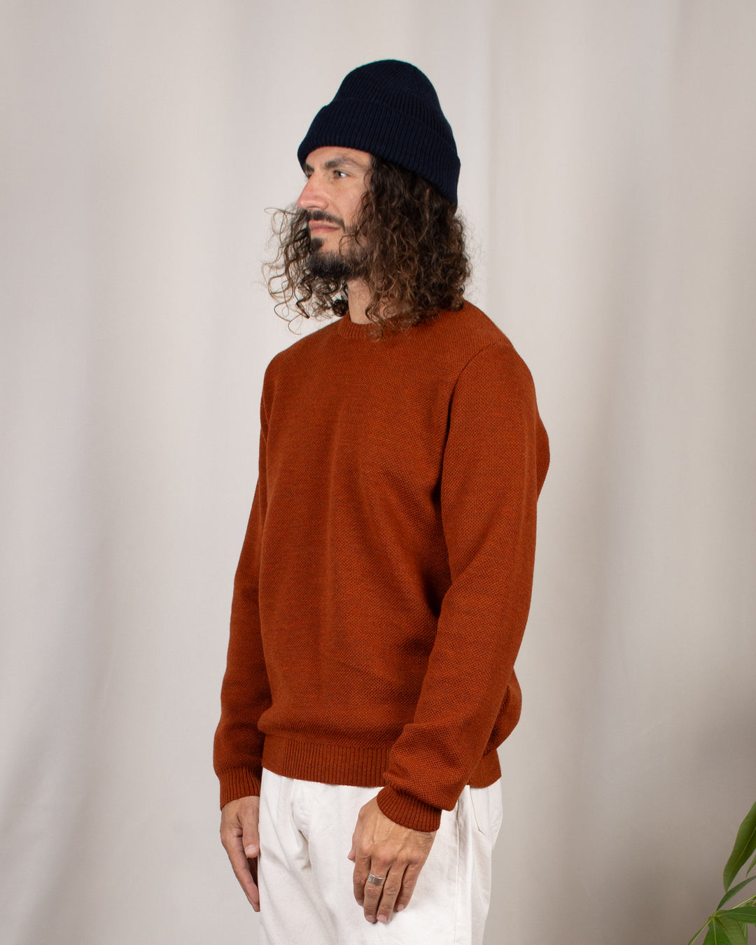 Pull Youri Col Rond Orange