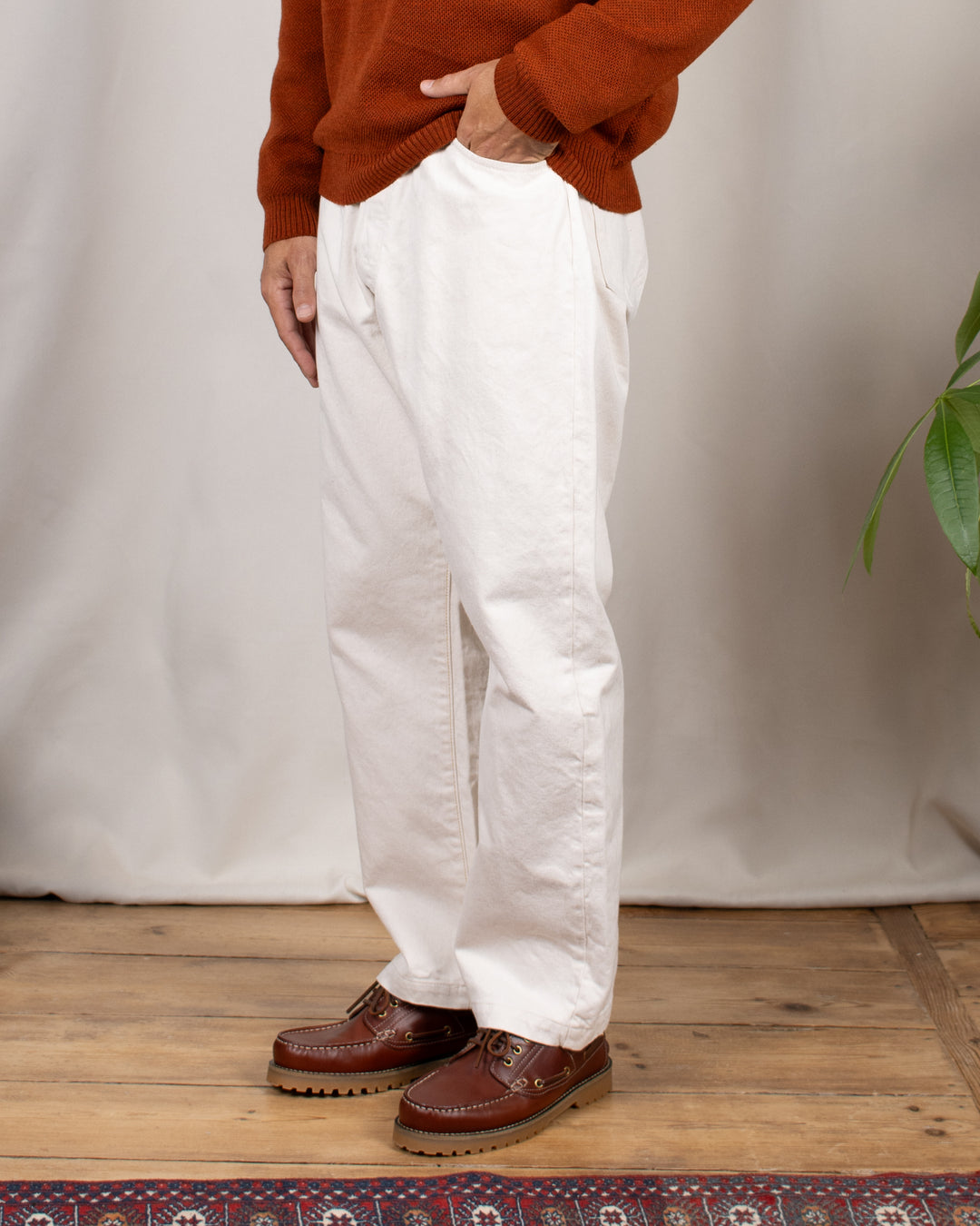 Jean 25001 Loose Straight Ecru Washi Denim