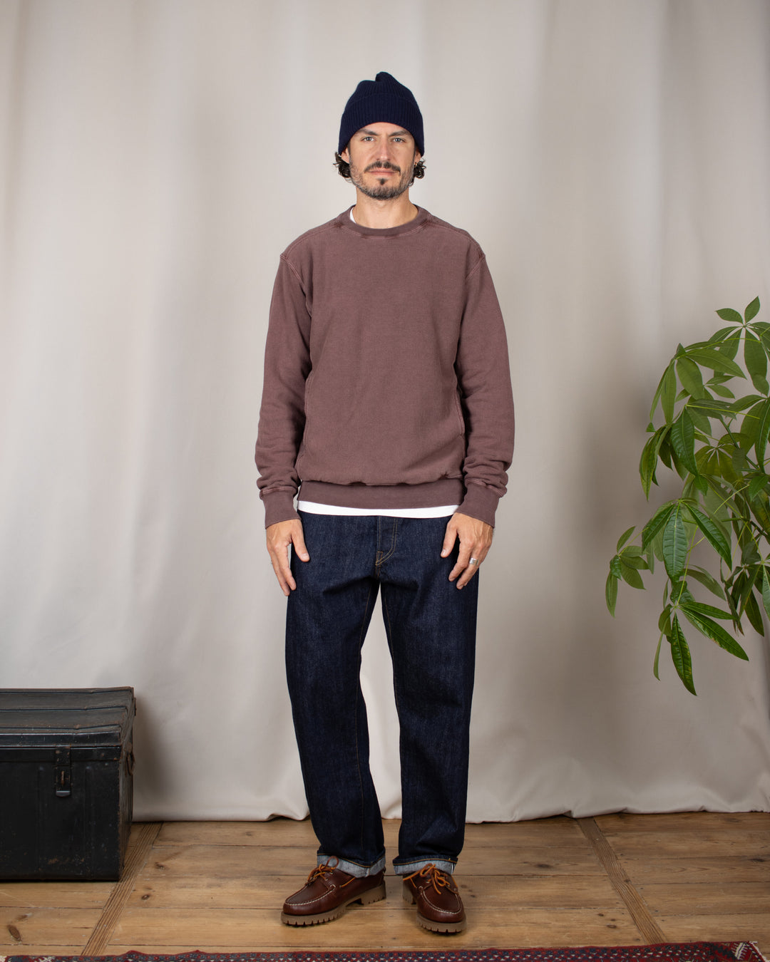 Heavy Crew Sweat P-Bordeaux