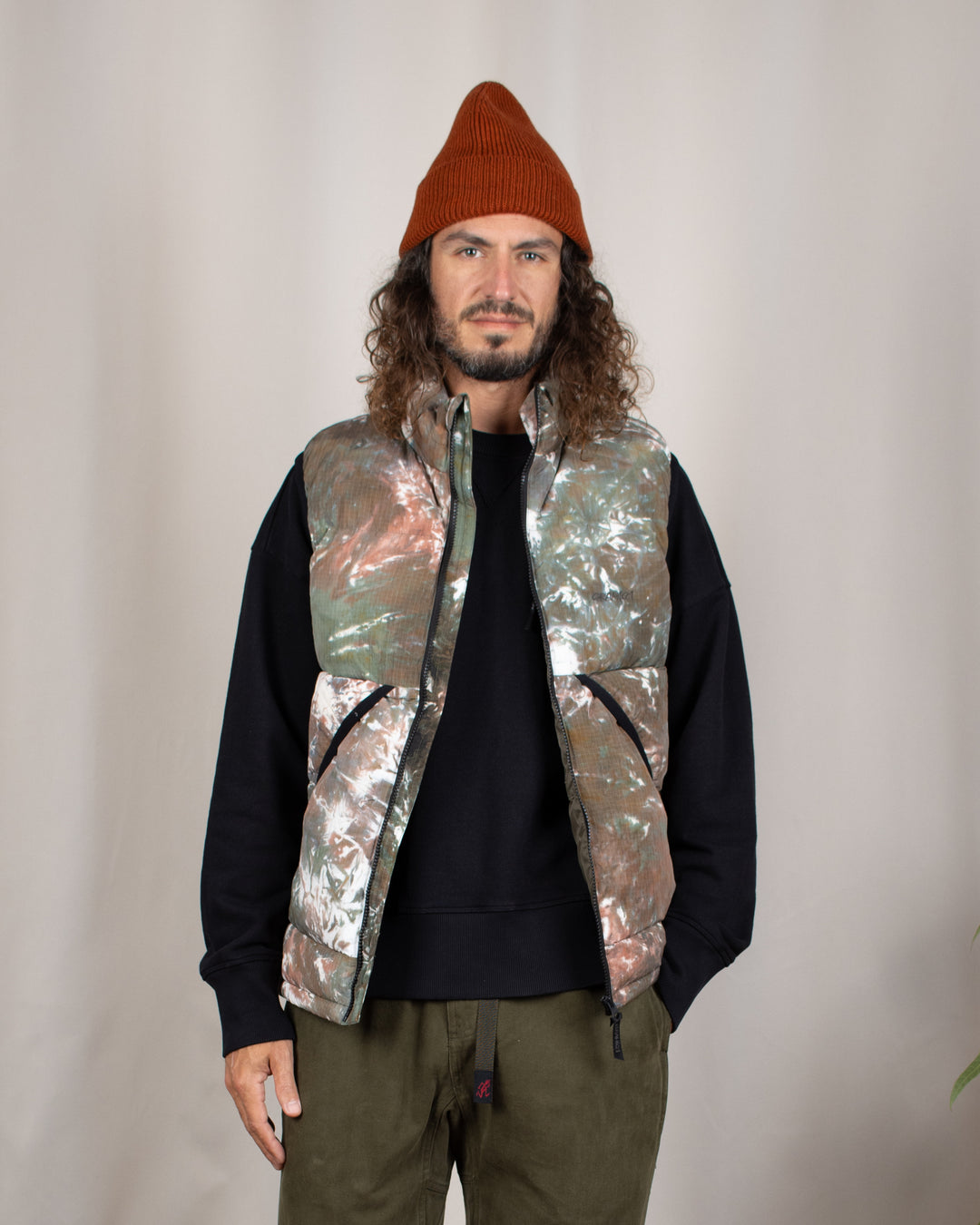 Down Puffer Vest Tie Dye