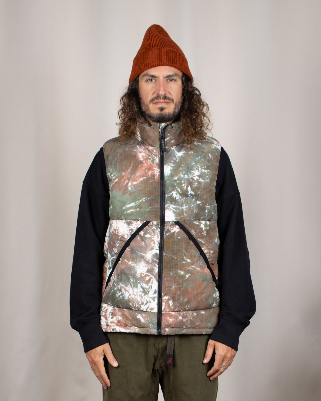 Down Puffer Vest Tie Dye
