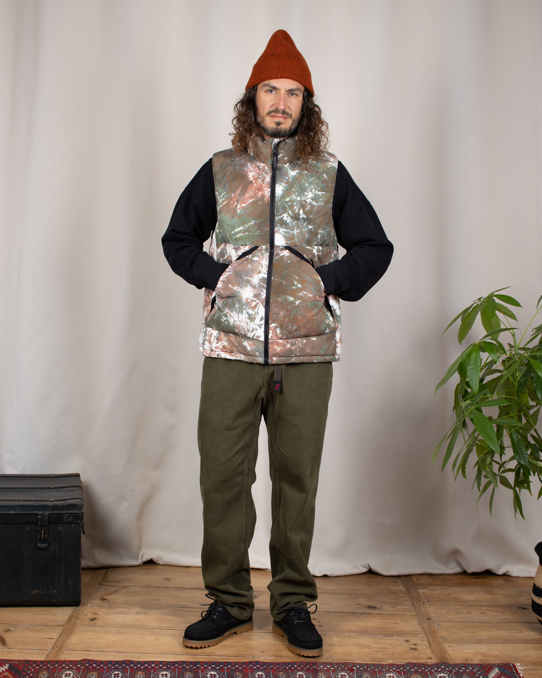 Down Puffer Vest Tie Dye