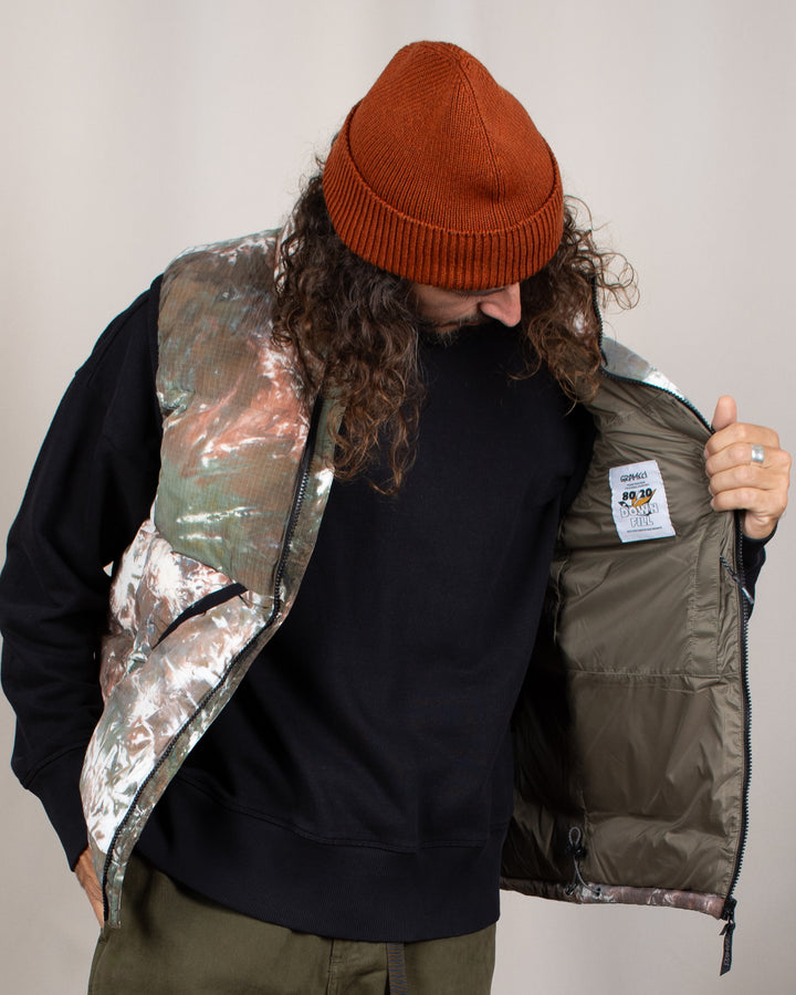 Down Puffer Vest Tie Dye