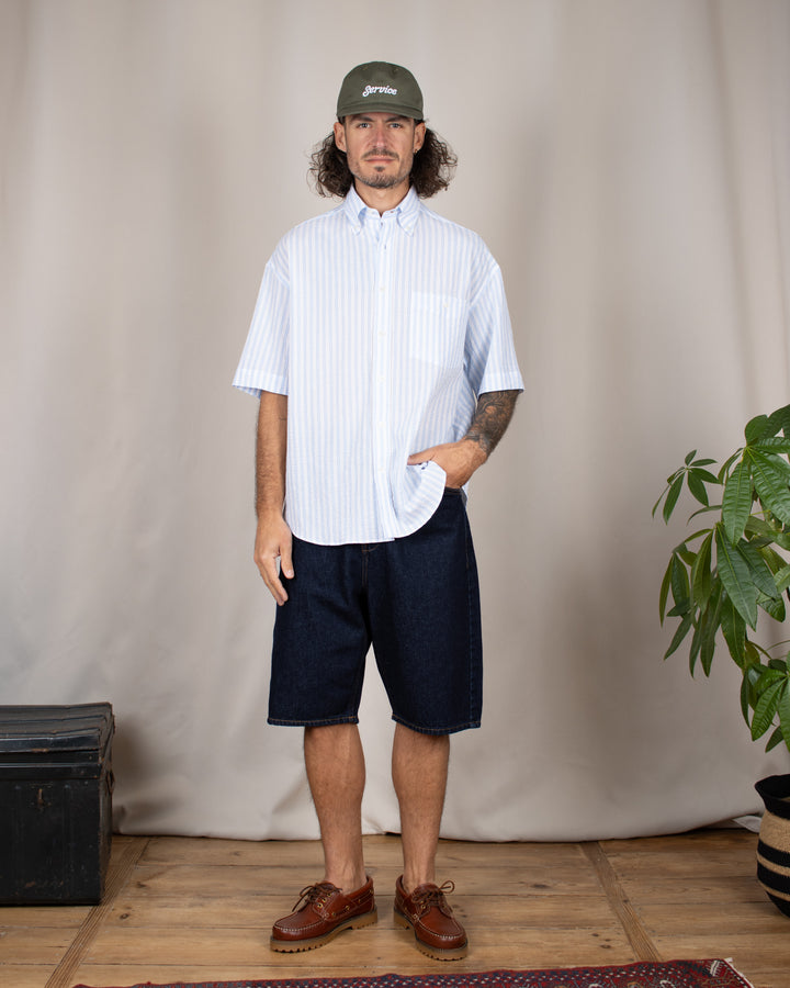 Japan Square Pocket Short Blu Raw