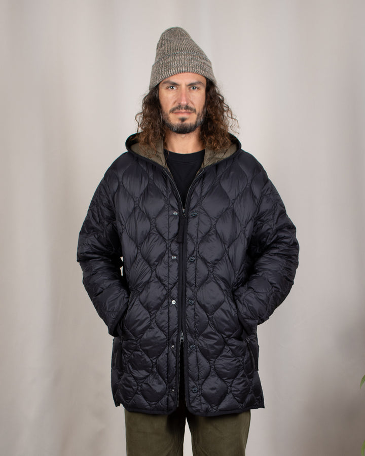 Military M65 Liner W-Zip Hood Down Jacket Black