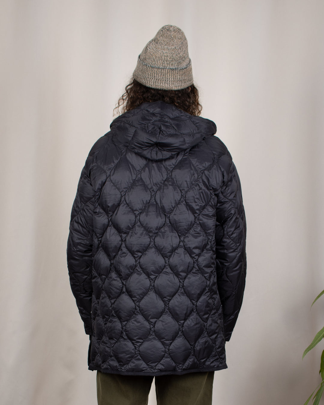 Military M65 Liner W-Zip Hood Down Jacket Black