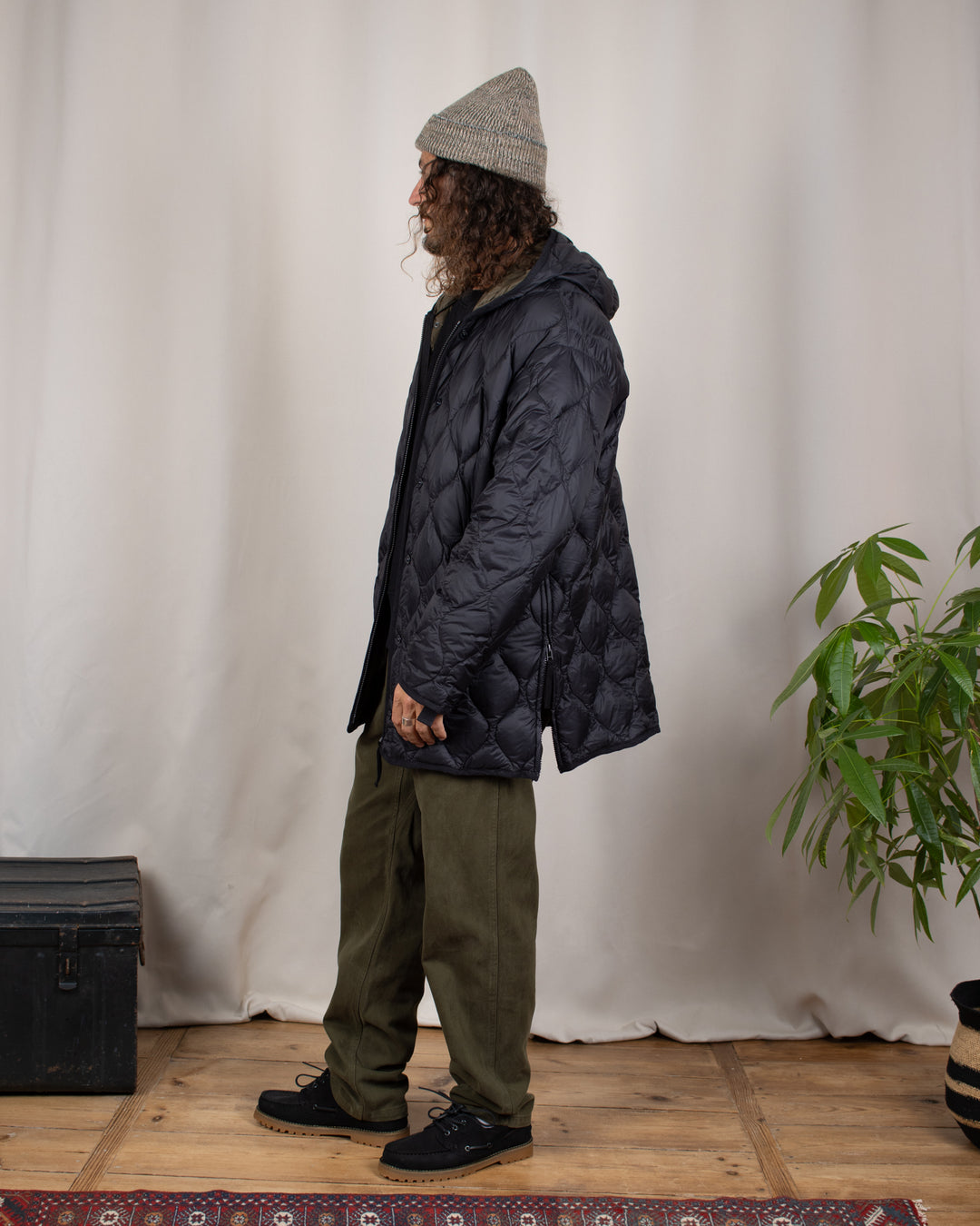 Military M65 Liner W-Zip Hood Down Jacket Black