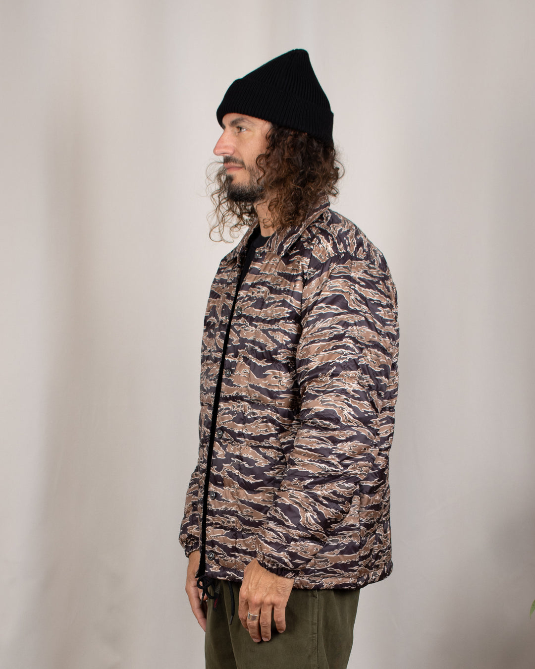 Down Coach Jacket BK-Gold Tiger Camo