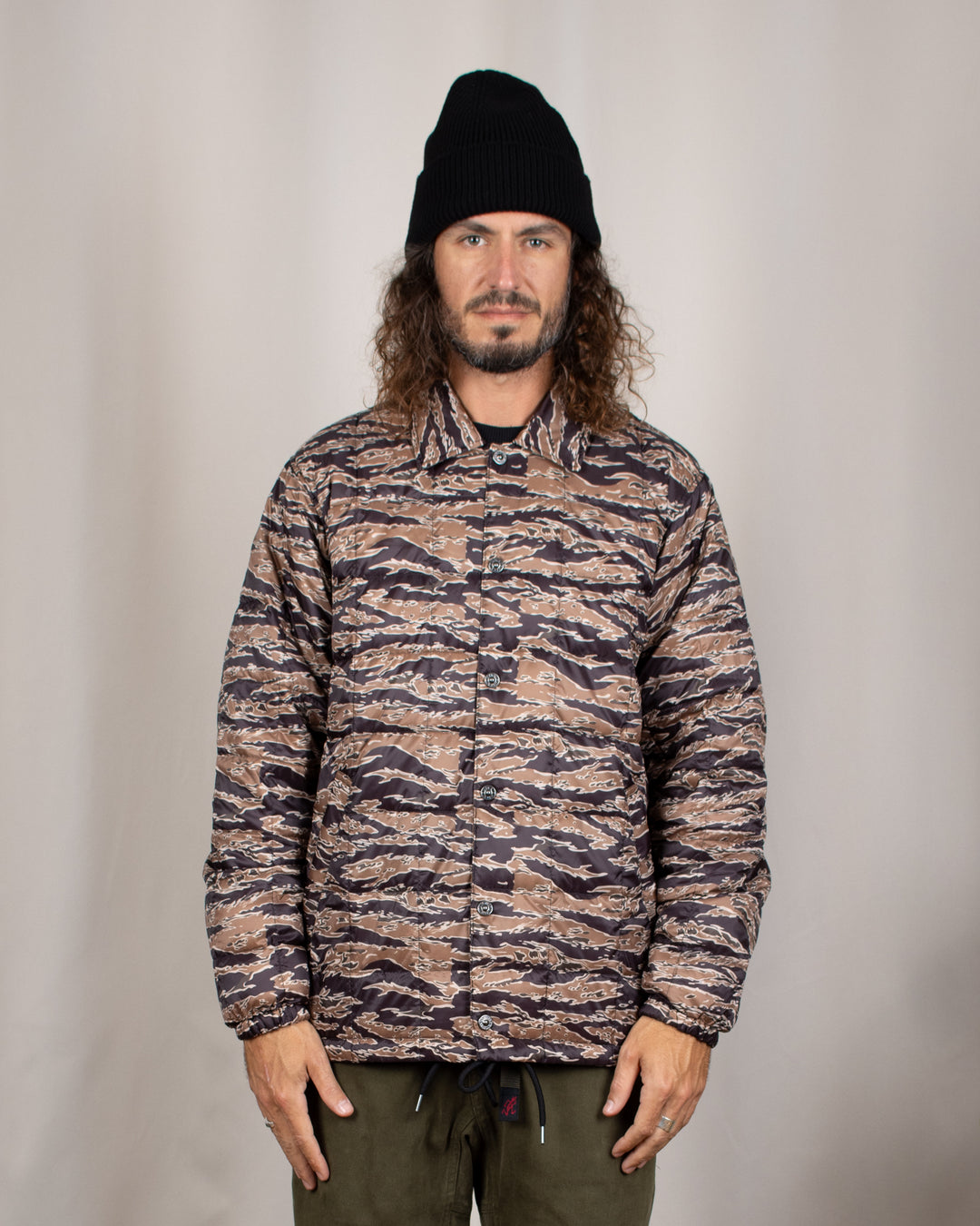 Down Coach Jacket BK-Gold Tiger Camo