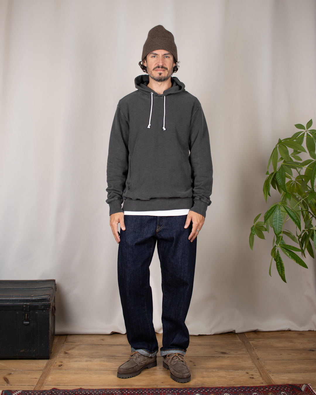 Heavy Pullover Hood Sweat P-Black
