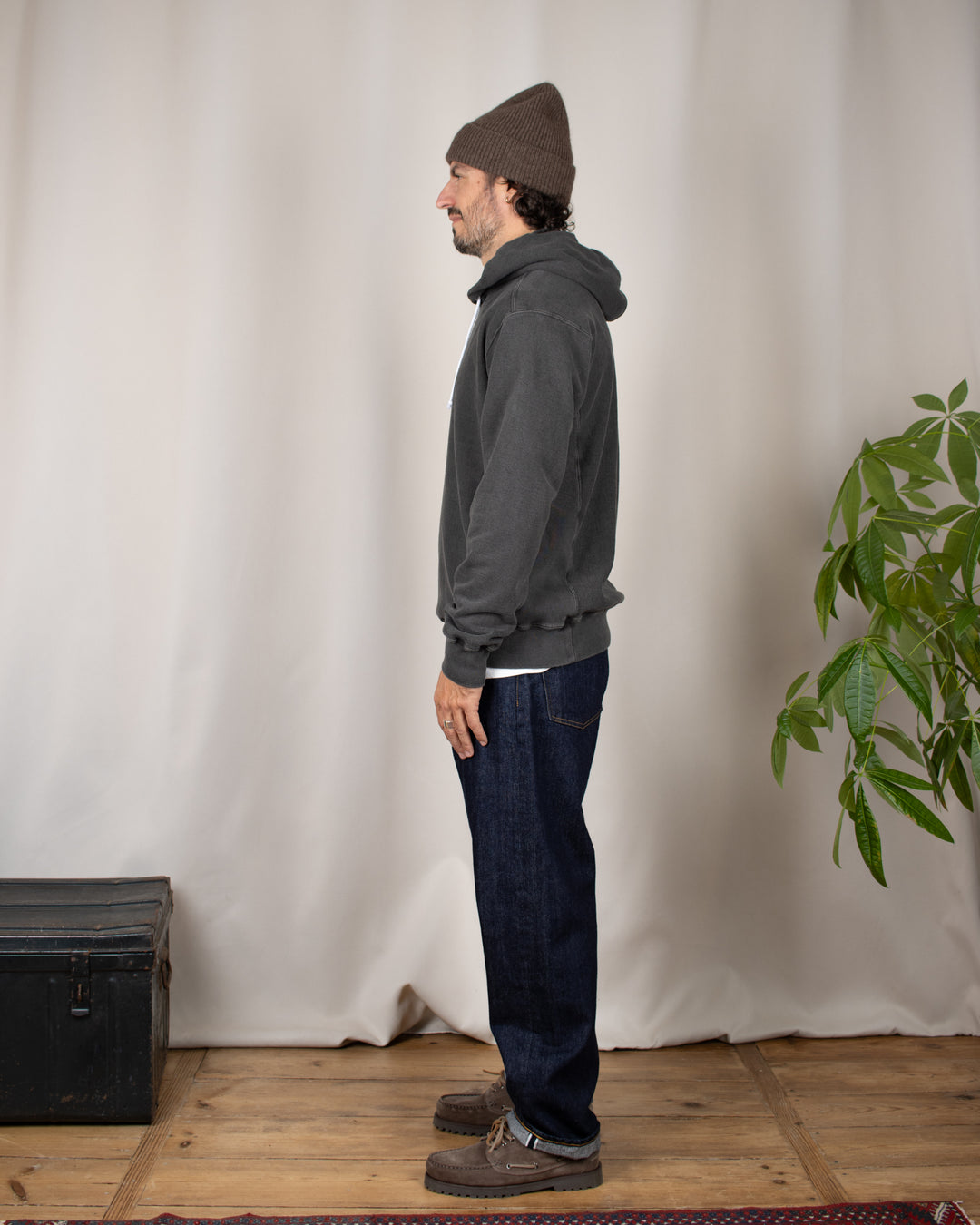 Heavy Pullover Hood Sweat P-Black