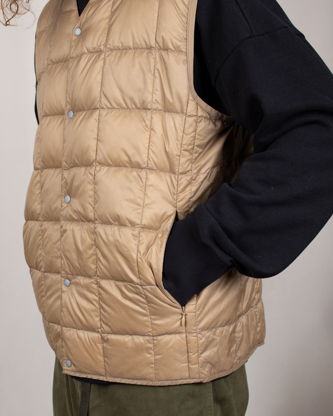 V-Neck Button Down Vest Grayge