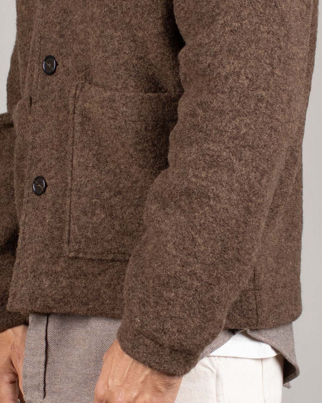 Rams Jacket Wool Fleece Brown Marl