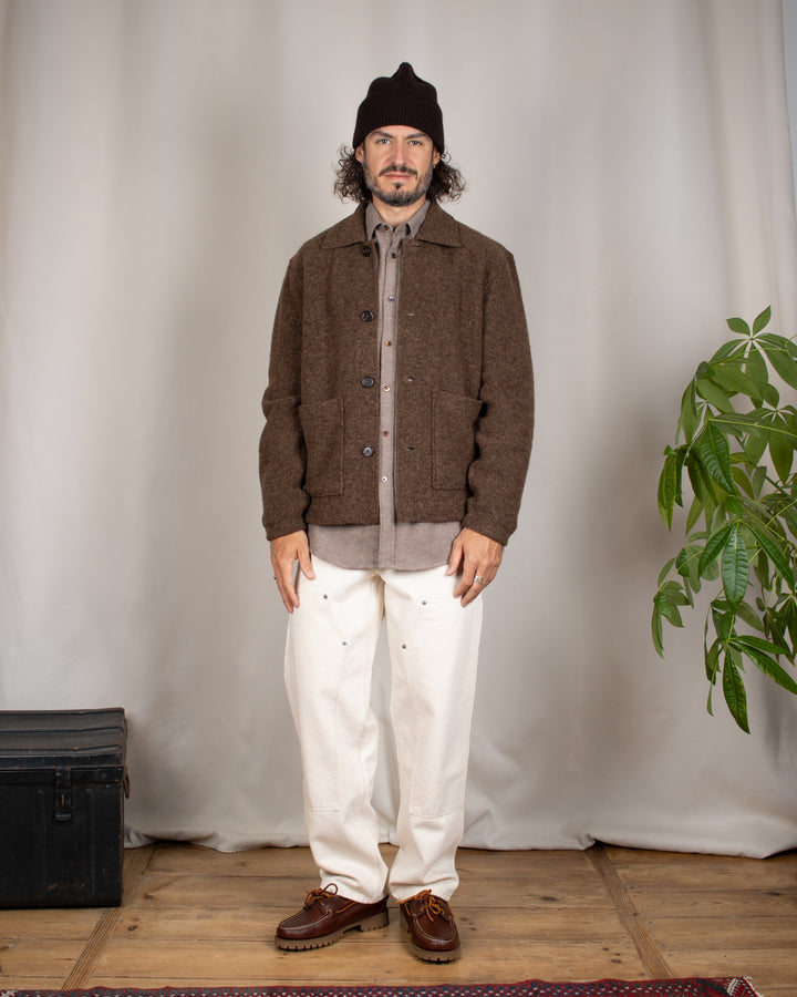 Rams Jacket Wool Fleece Brown Marl