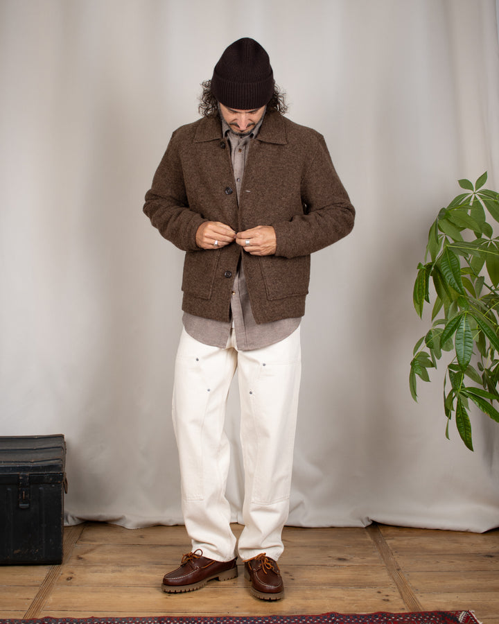 Rams Jacket Wool Fleece Brown Marl