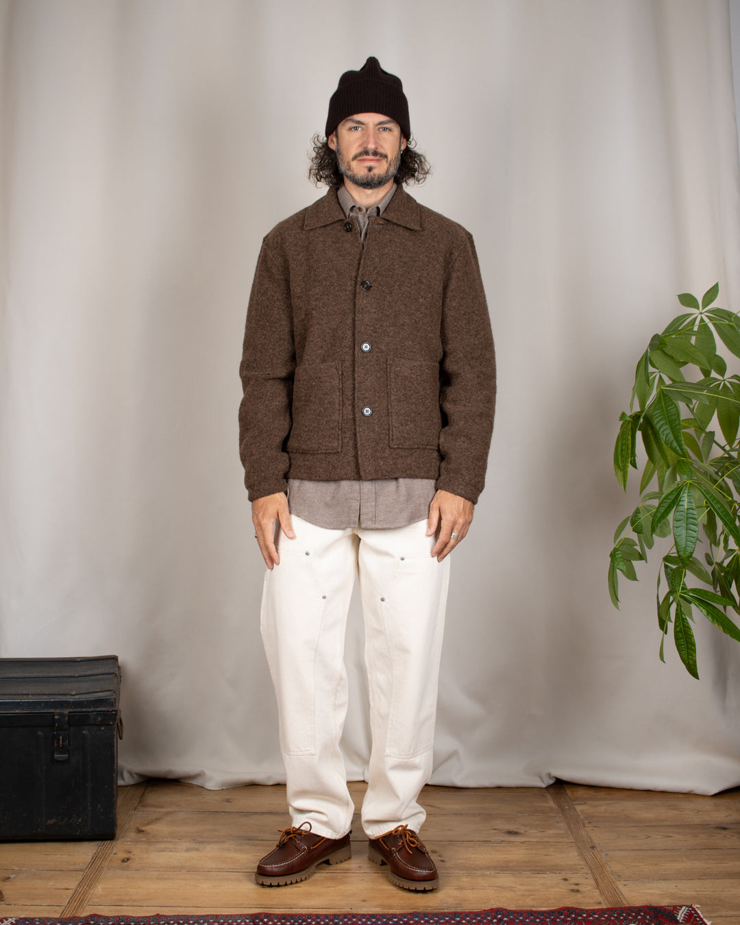 Rams Jacket Wool Fleece Brown Marl