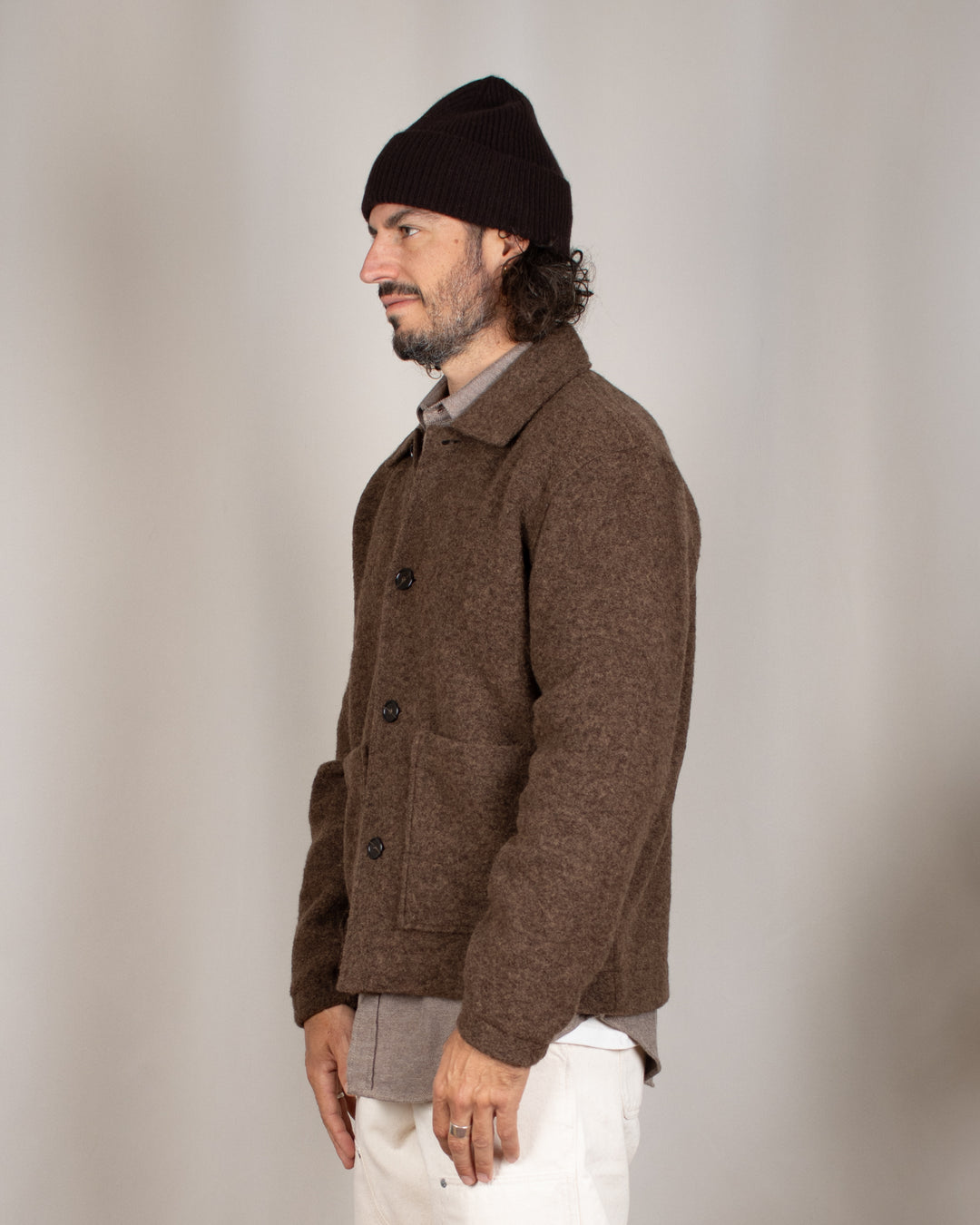 Rams Jacket Wool Fleece Brown Marl