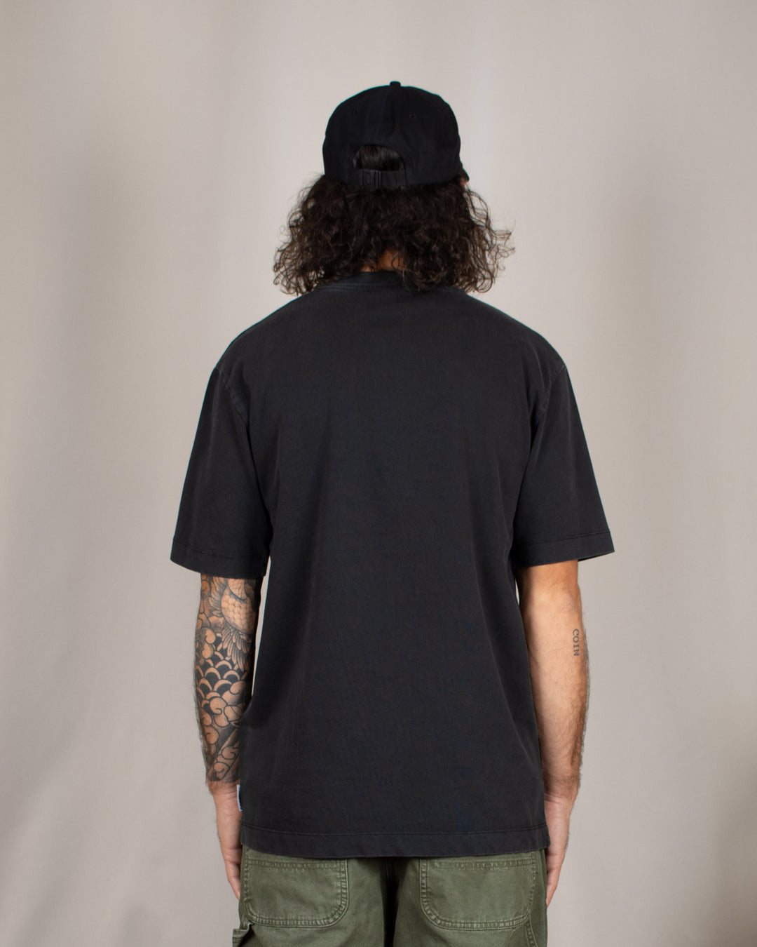Relaxed Tee Blank Black Washed