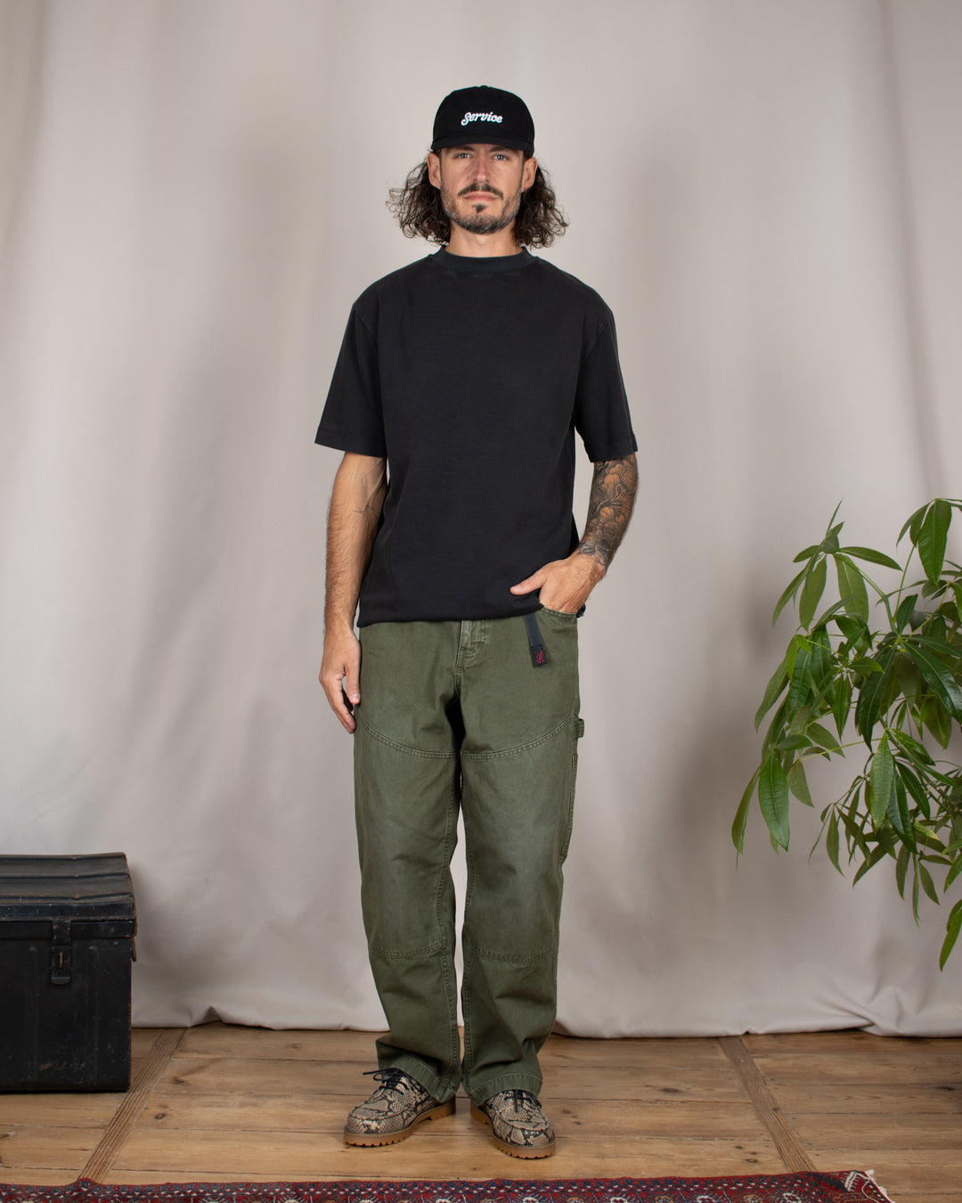 Relaxed Tee Blank Black Washed