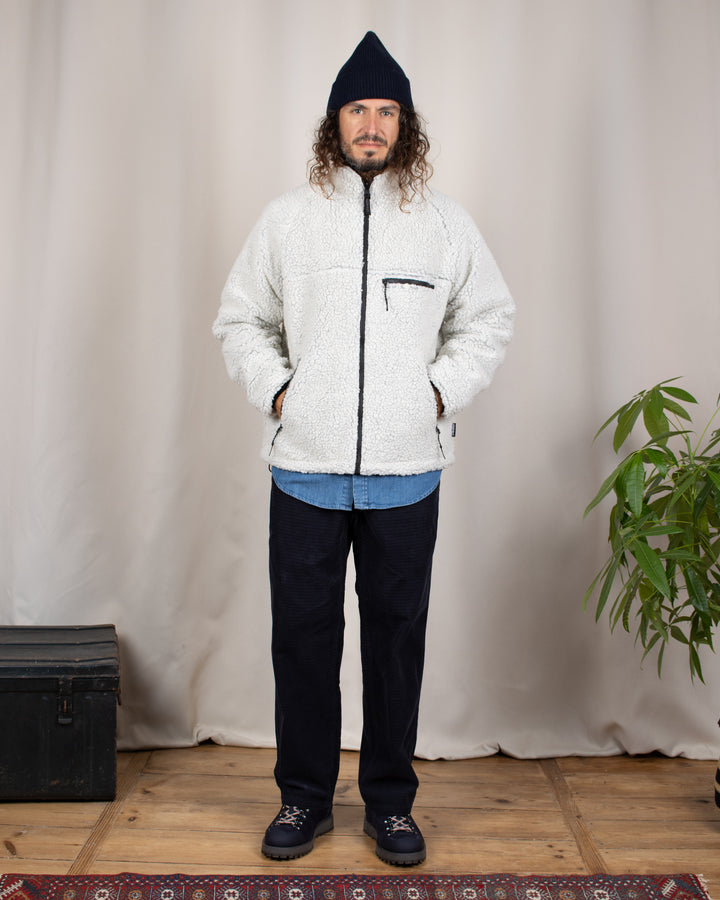 Reversible Sherpa Jacket Natural/Chartreuse