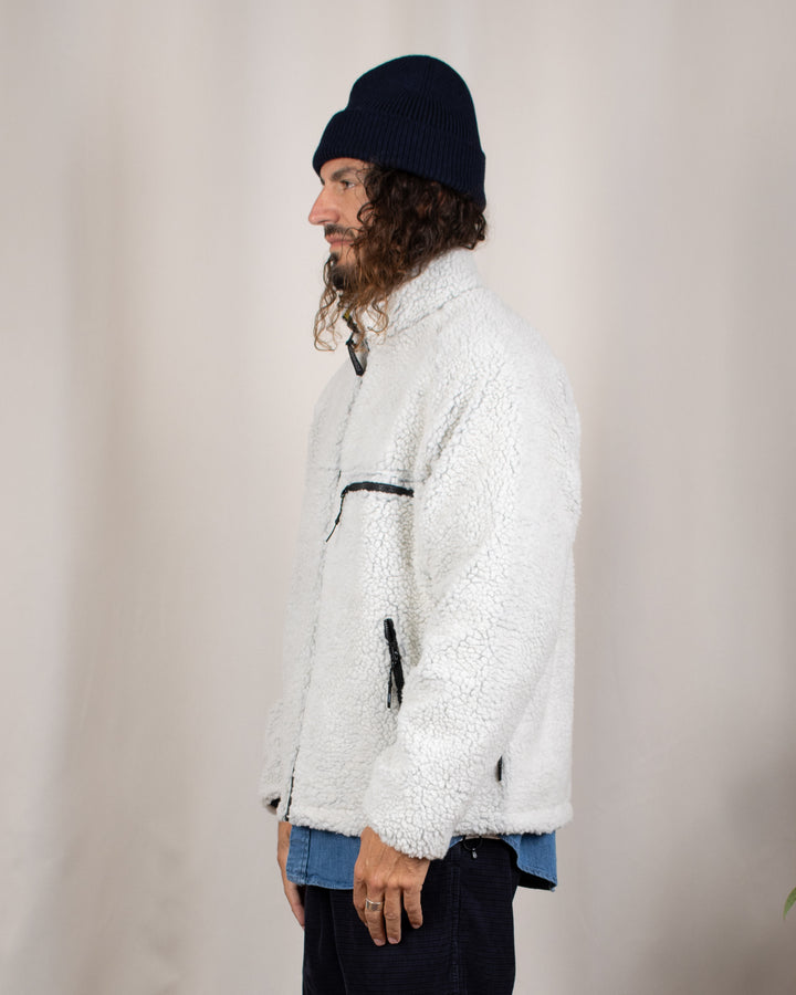 Reversible Sherpa Jacket Natural/Chartreuse