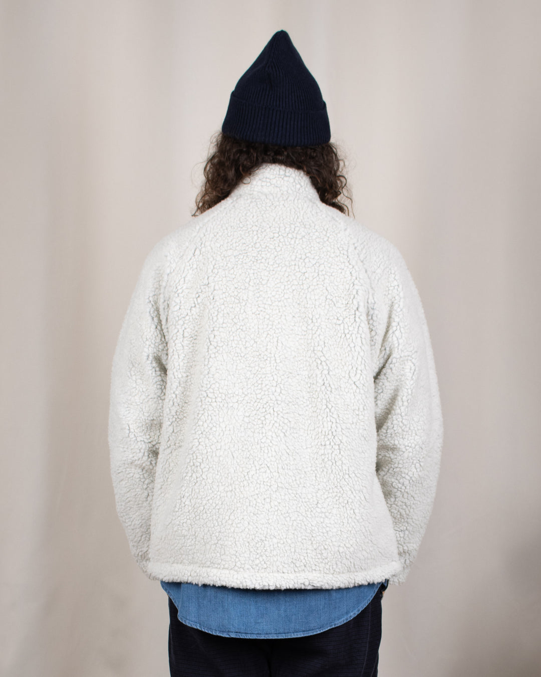 Reversible Sherpa Jacket Natural/Chartreuse