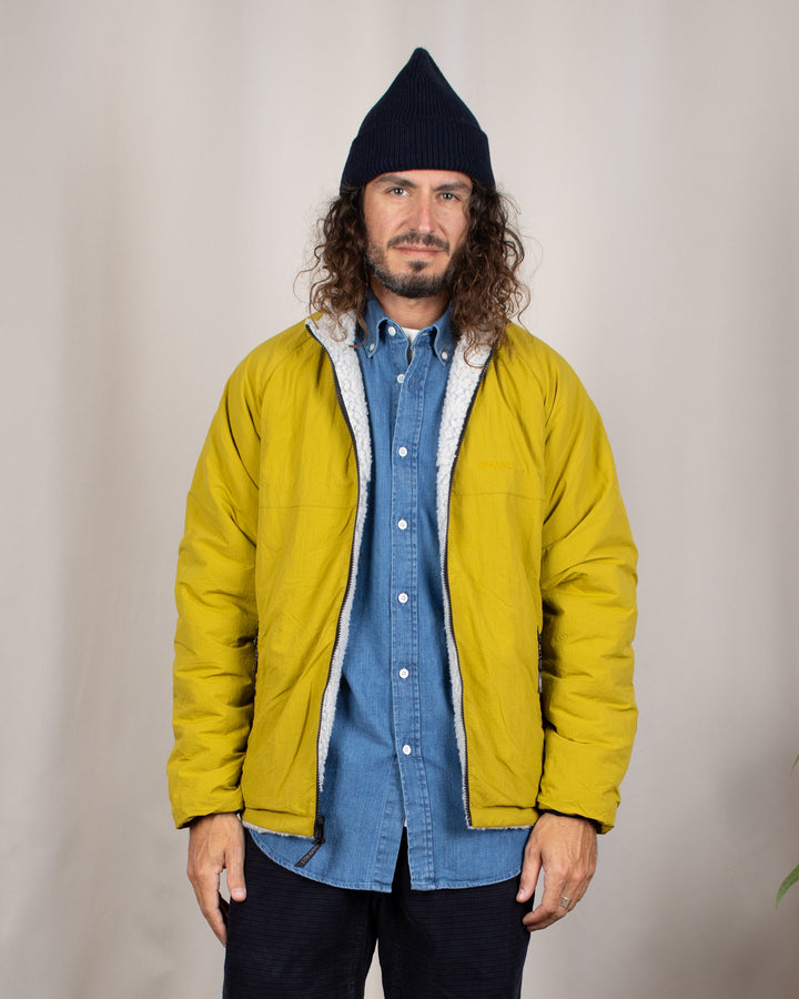 Reversible Sherpa Jacket Natural/Chartreuse