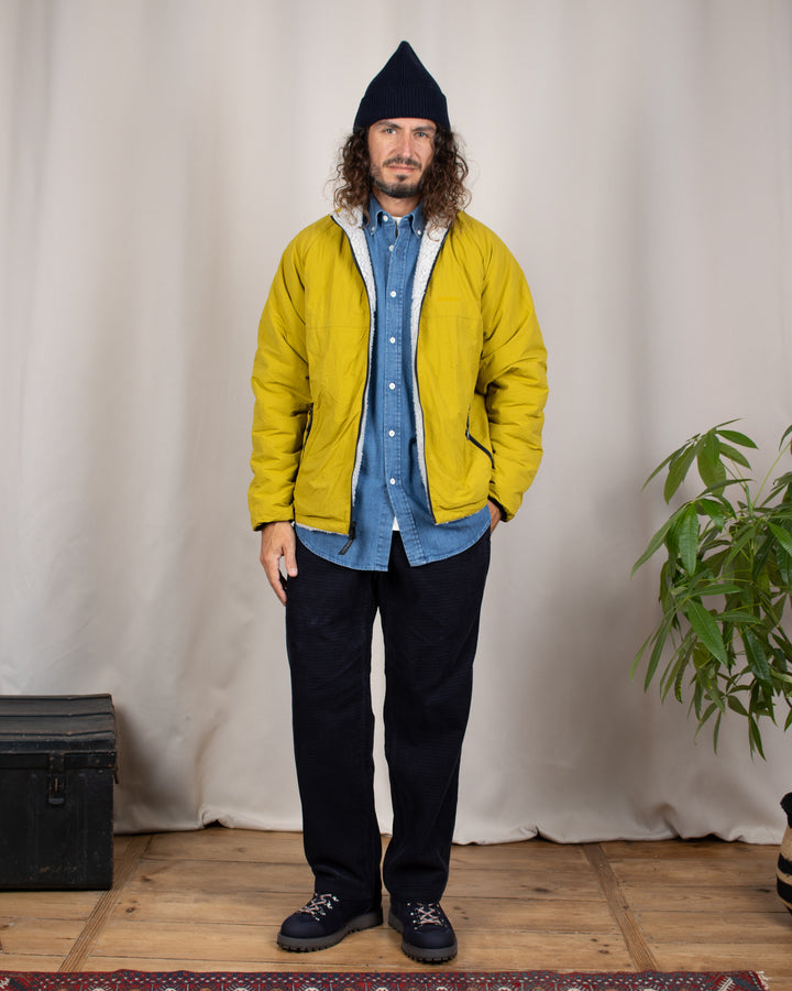 Reversible Sherpa Jacket Natural/Chartreuse