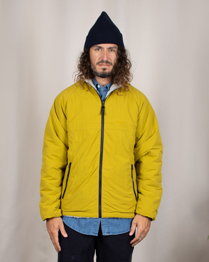 Reversible Sherpa Jacket Natural/Chartreuse