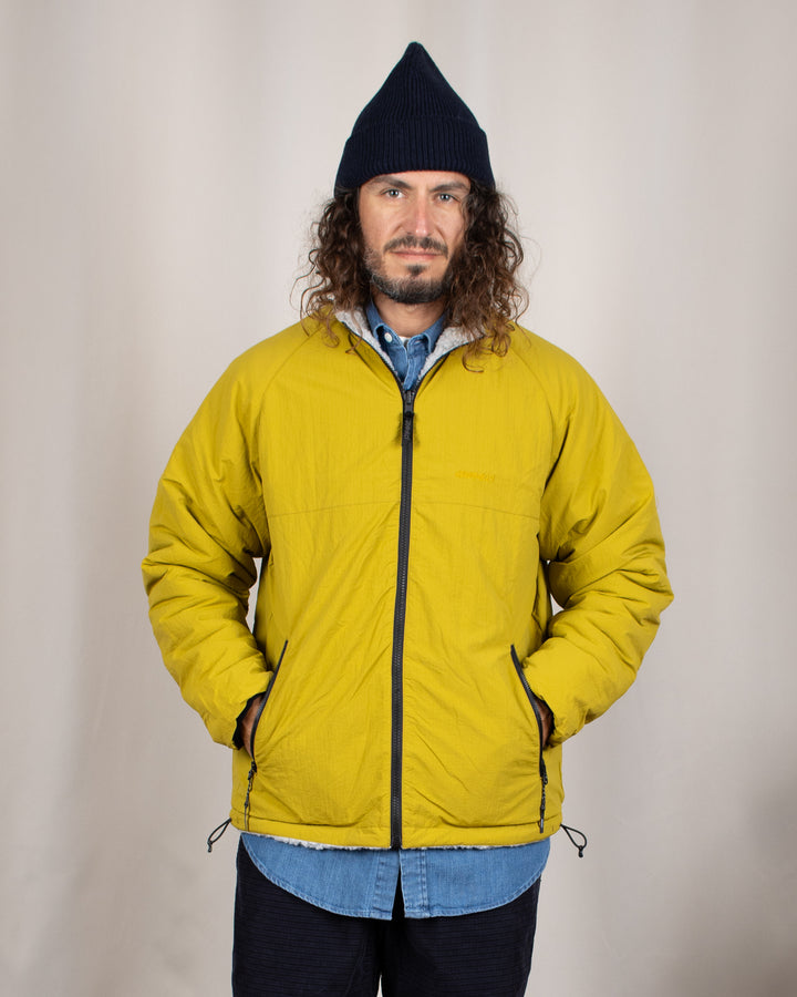 Reversible Sherpa Jacket Natural/Chartreuse