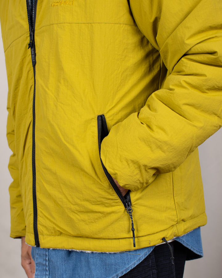 Reversible Sherpa Jacket Natural/Chartreuse