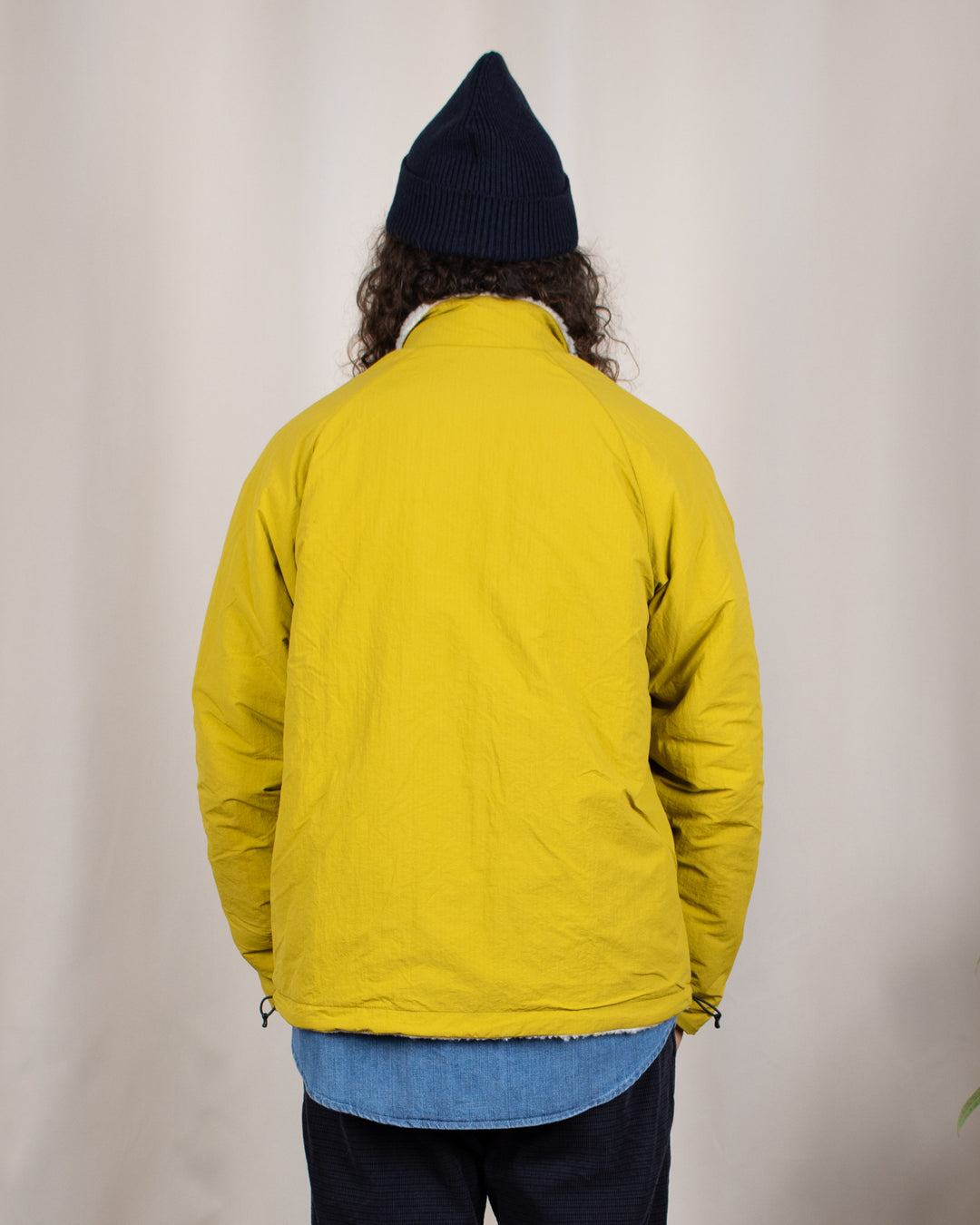 Reversible Sherpa Jacket Natural/Chartreuse
