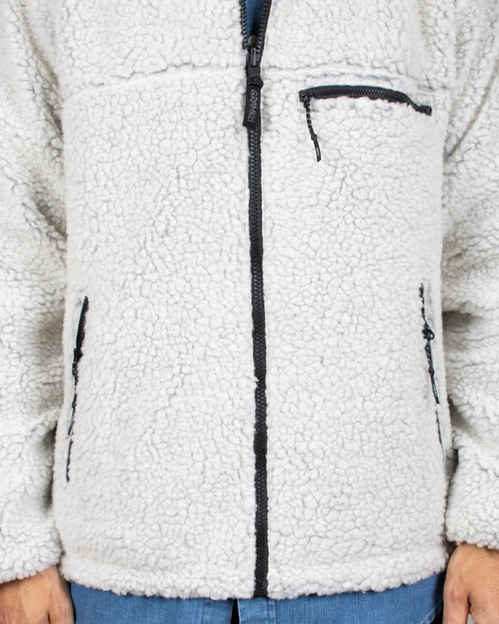 Reversible Sherpa Jacket Natural/Chartreuse