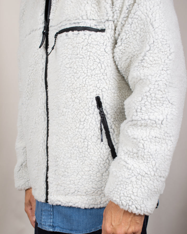 Reversible Sherpa Jacket Natural/Chartreuse