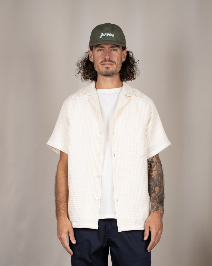 Honey Comb Shirt White