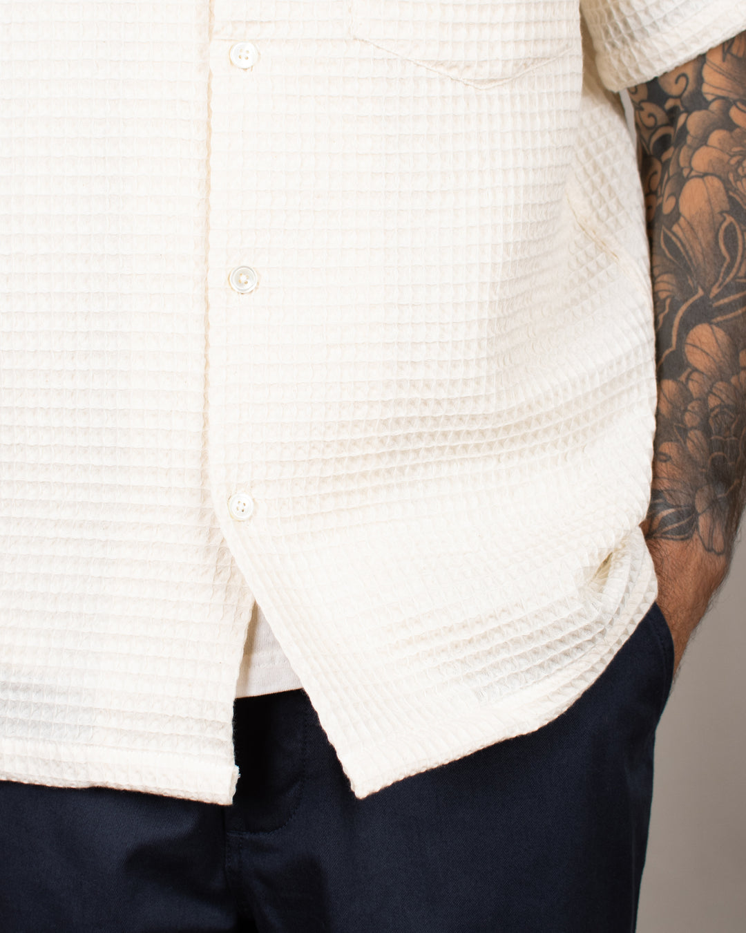 Honey Comb Shirt White