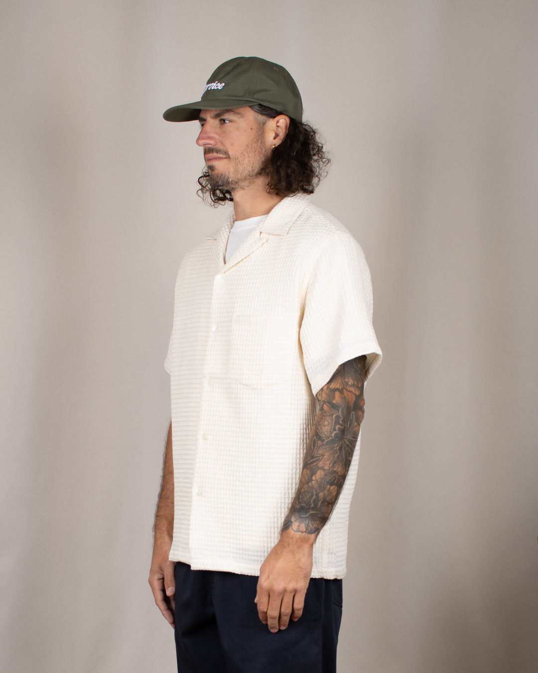 Honey Comb Shirt White
