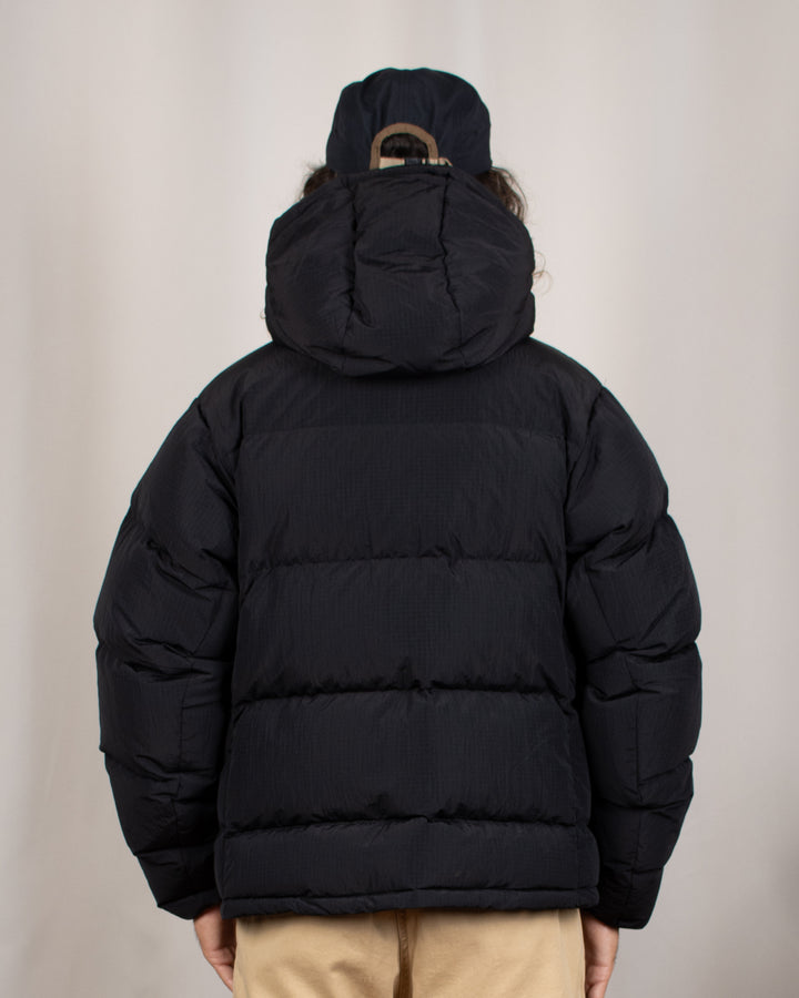 Down Puffer Hooded Jacket Black