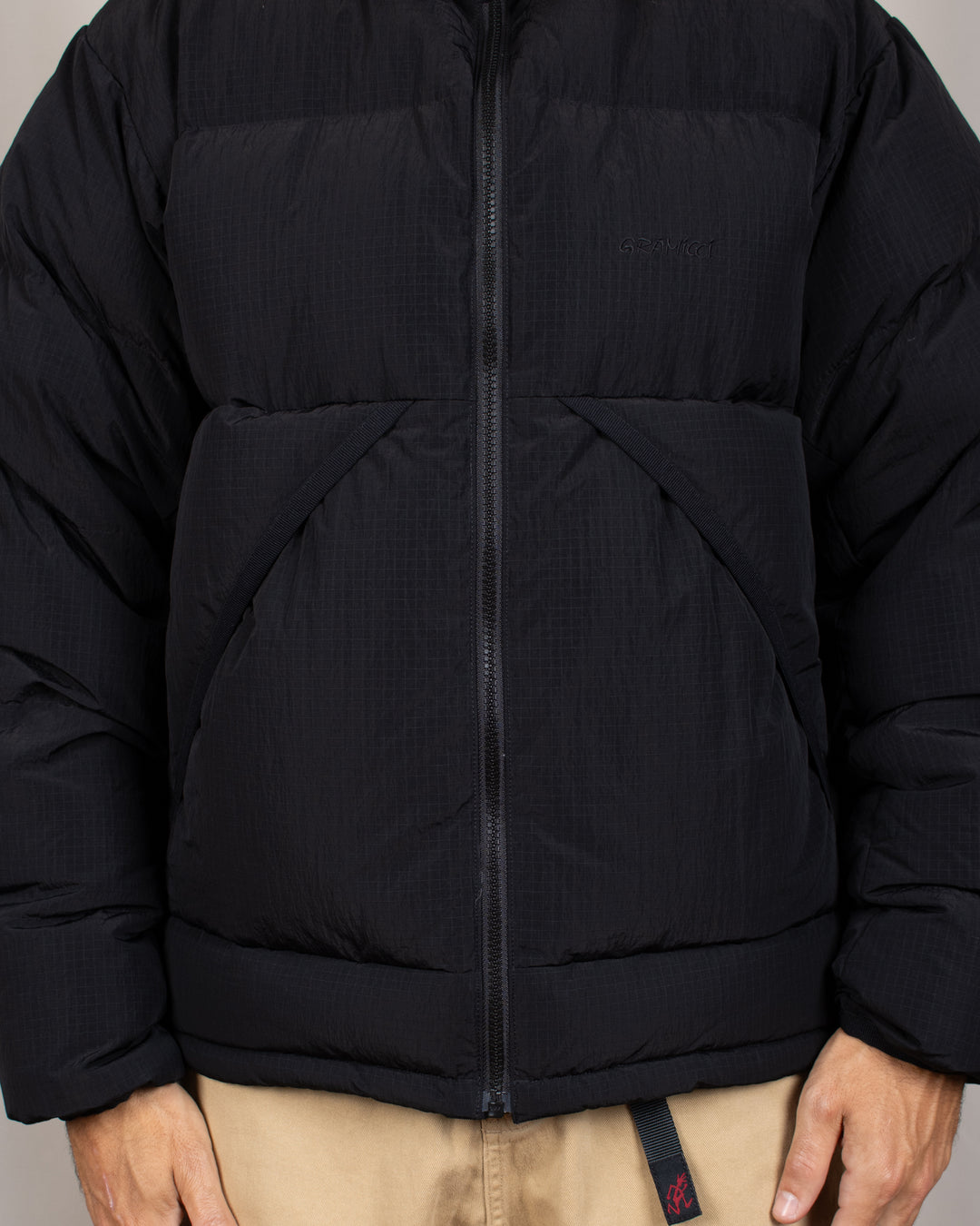 Down Puffer Hooded Jacket Black