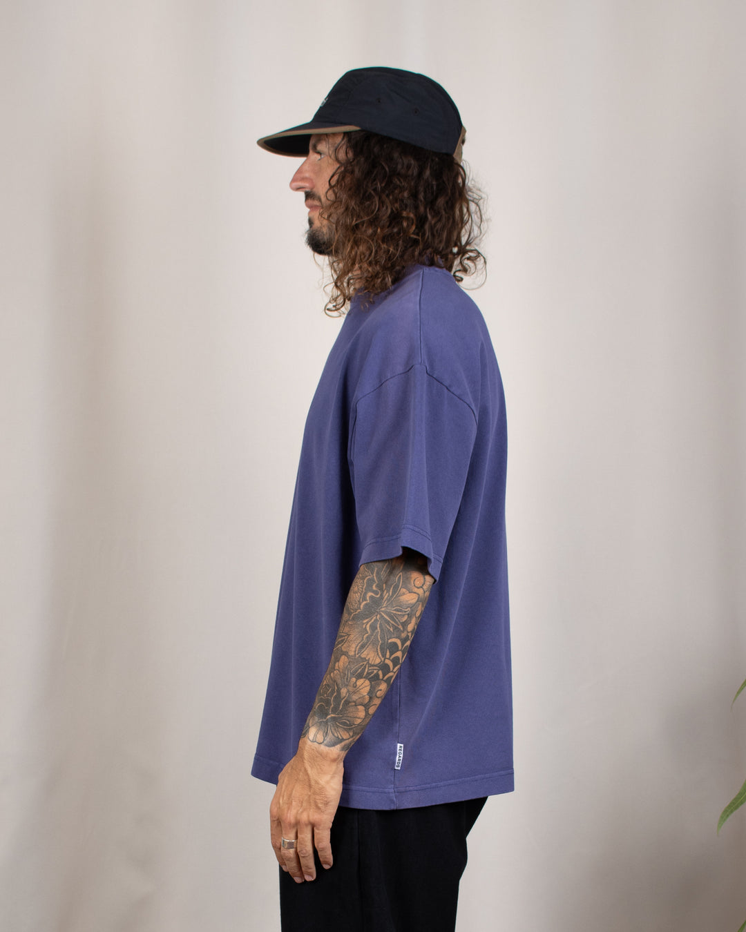 Heavy Oversize Tee Purple Washed
